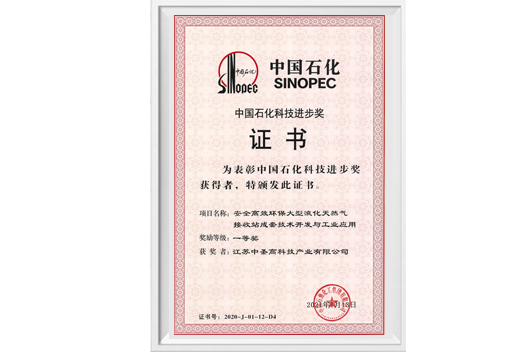 中石化科技進(jìn)步一等獎(jiǎng)